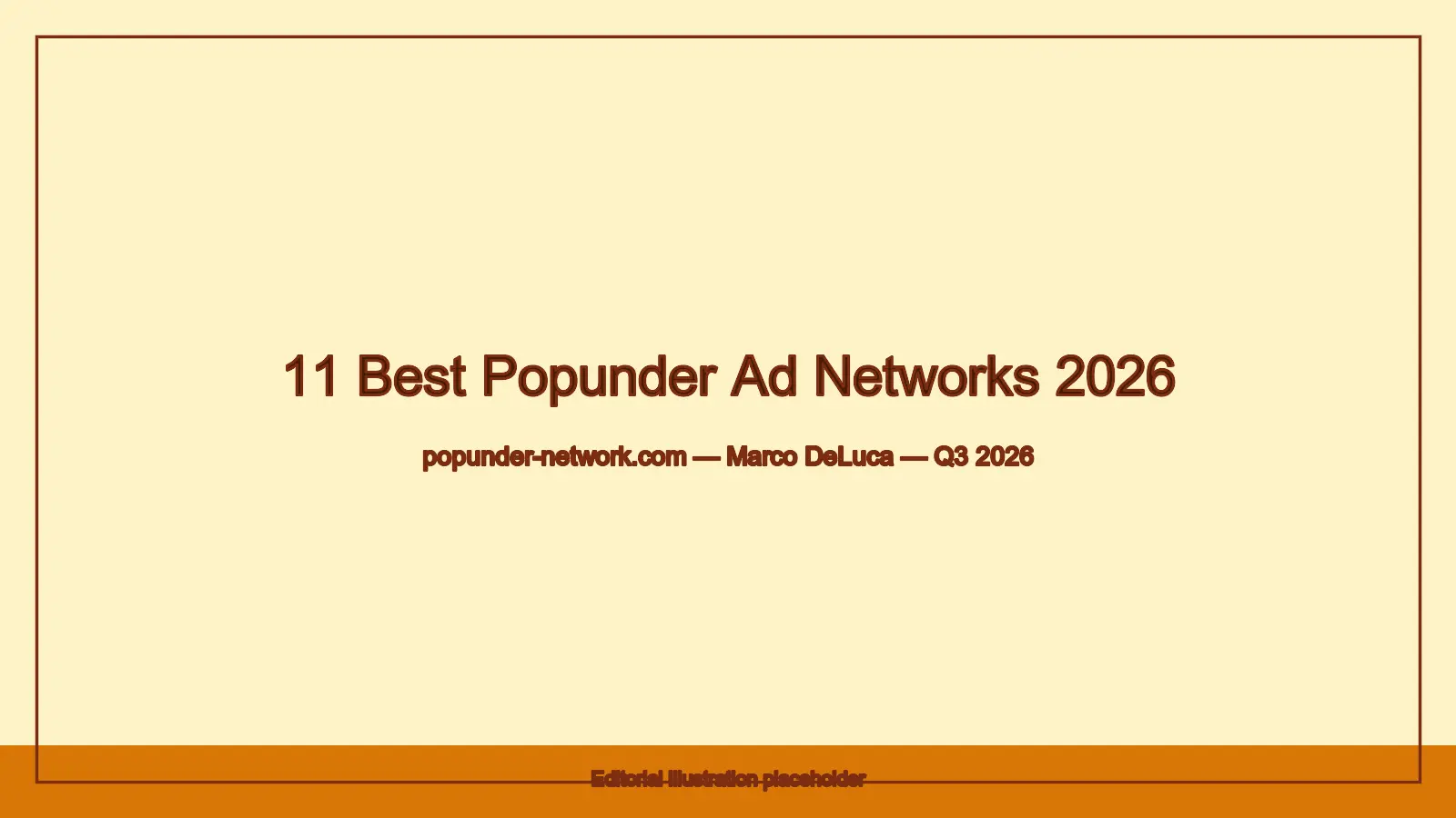 The 2026 popunder rankings — editorial illustration