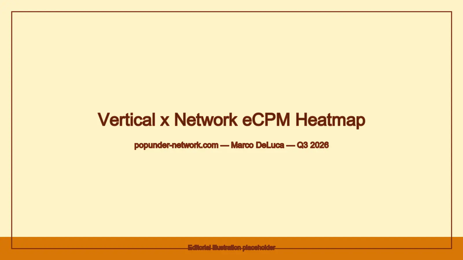 Vertical × network eCPM heatmap
